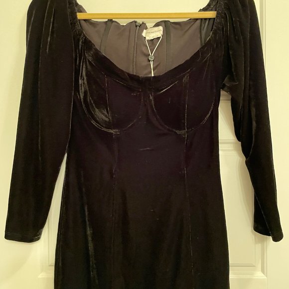 Lovers + Friends - Nina Mini Dress | Off The Shoulder | Black | Size XS | NWT - Picture 5 of 9